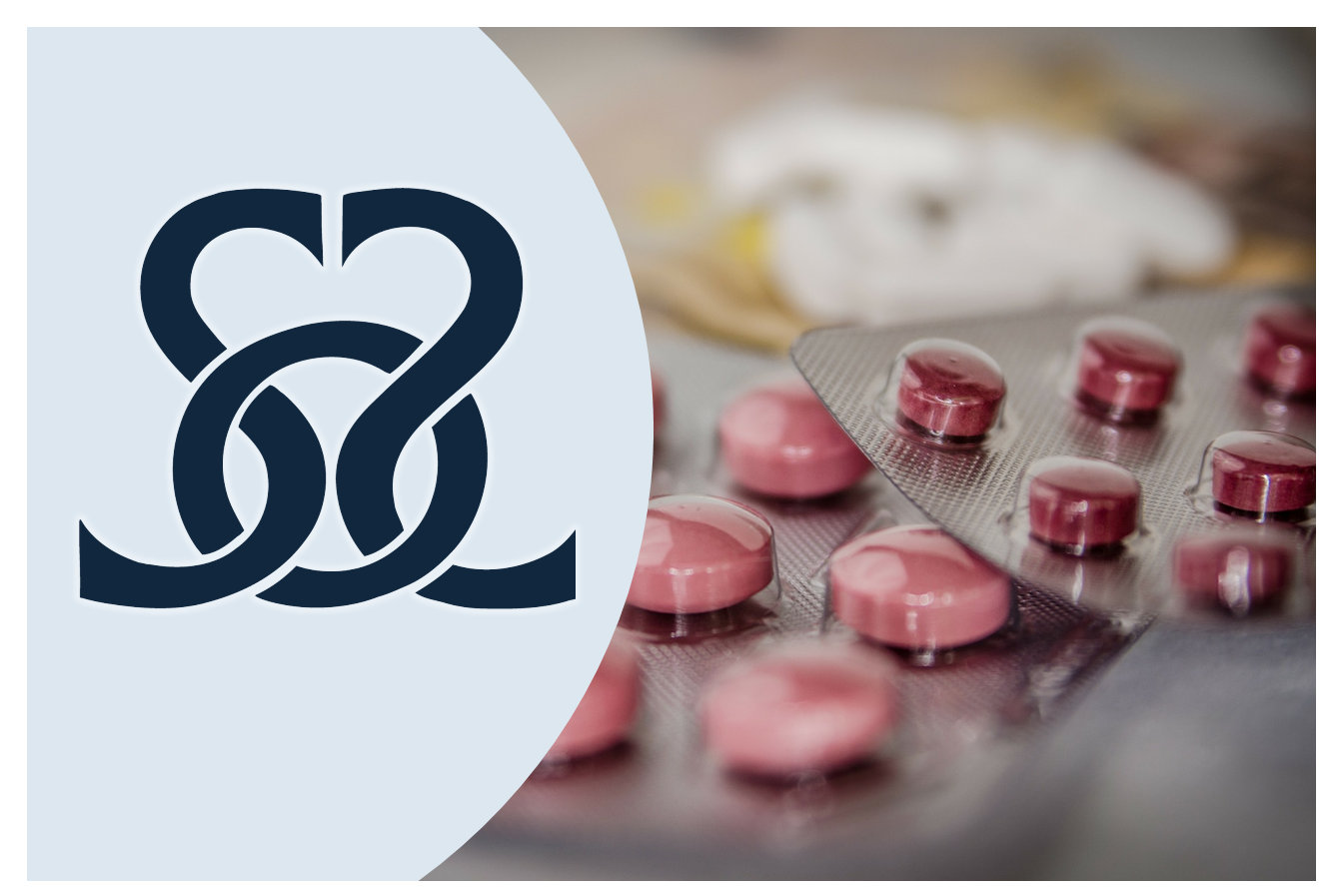 Socialstyrelsens logotyp samt kartor med läkemedel (illustrera ämnet "läkemedel")