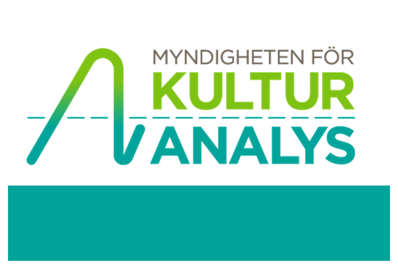 Kulturanalys; myndighet för kulturpolitiska utvärderingar och analyser. Ansvarar sedan 2012 för den officiella statistiken på kulturområdet: museer, samhällets utgifter för kultur, studieförbund och kulturmiljövård.