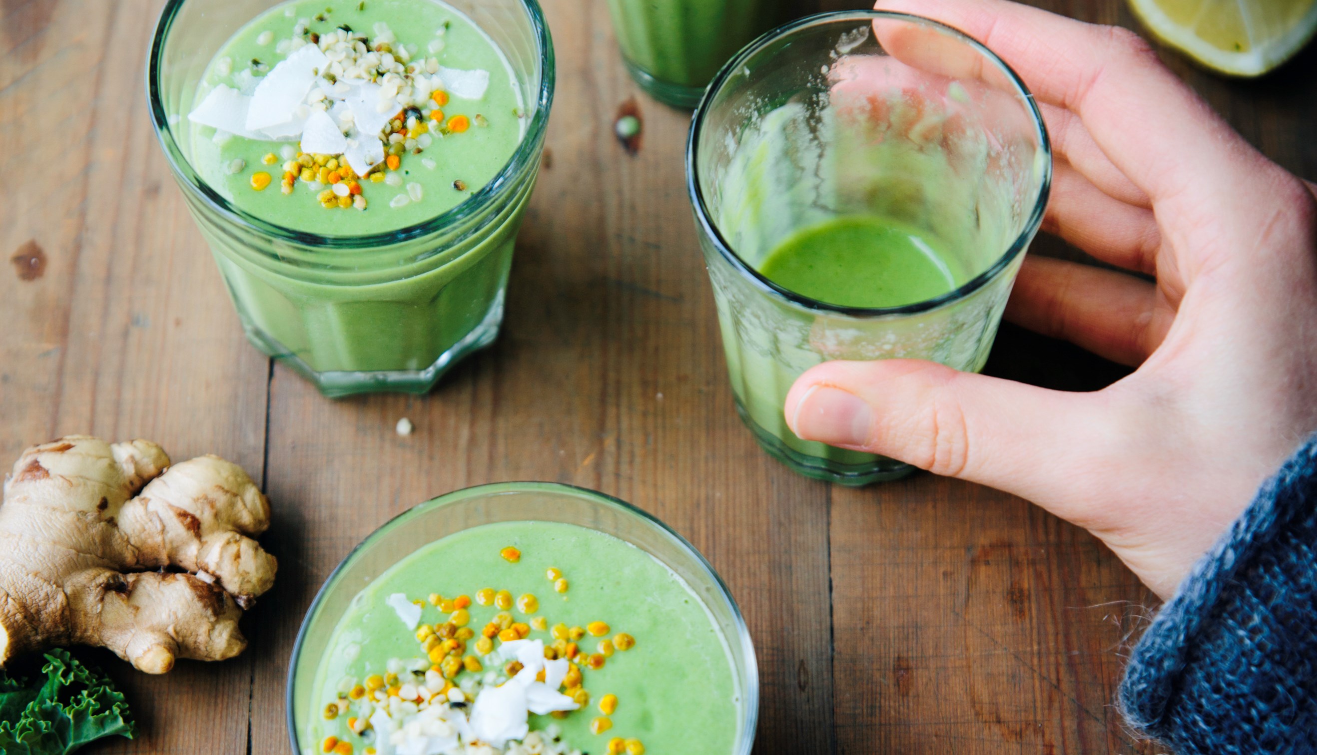 mellanmål, grön smoothie